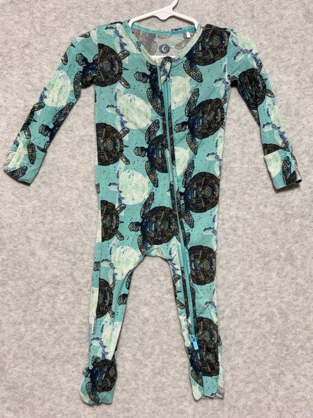 Dreamiere Infant Bamboo Pajamas 3-6M Turtley Awesome Convertible Footie